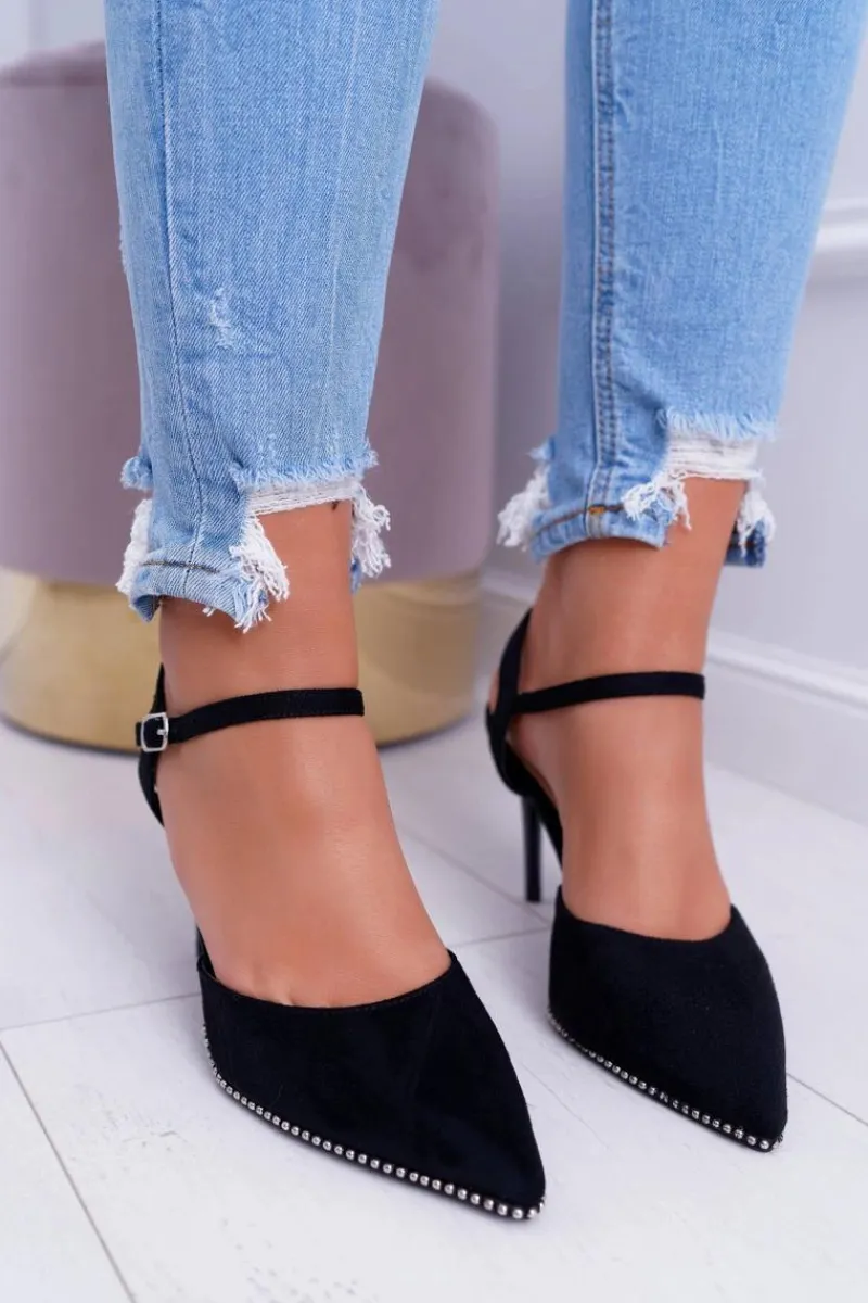 Boto Szpilki Damskie W Szpic Lakierowany Obcas Trends