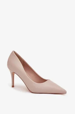 Clearance Szpilki Damskie Z Eko Skóry Beżowe Sivana Damskie Czółenka Klasyczne