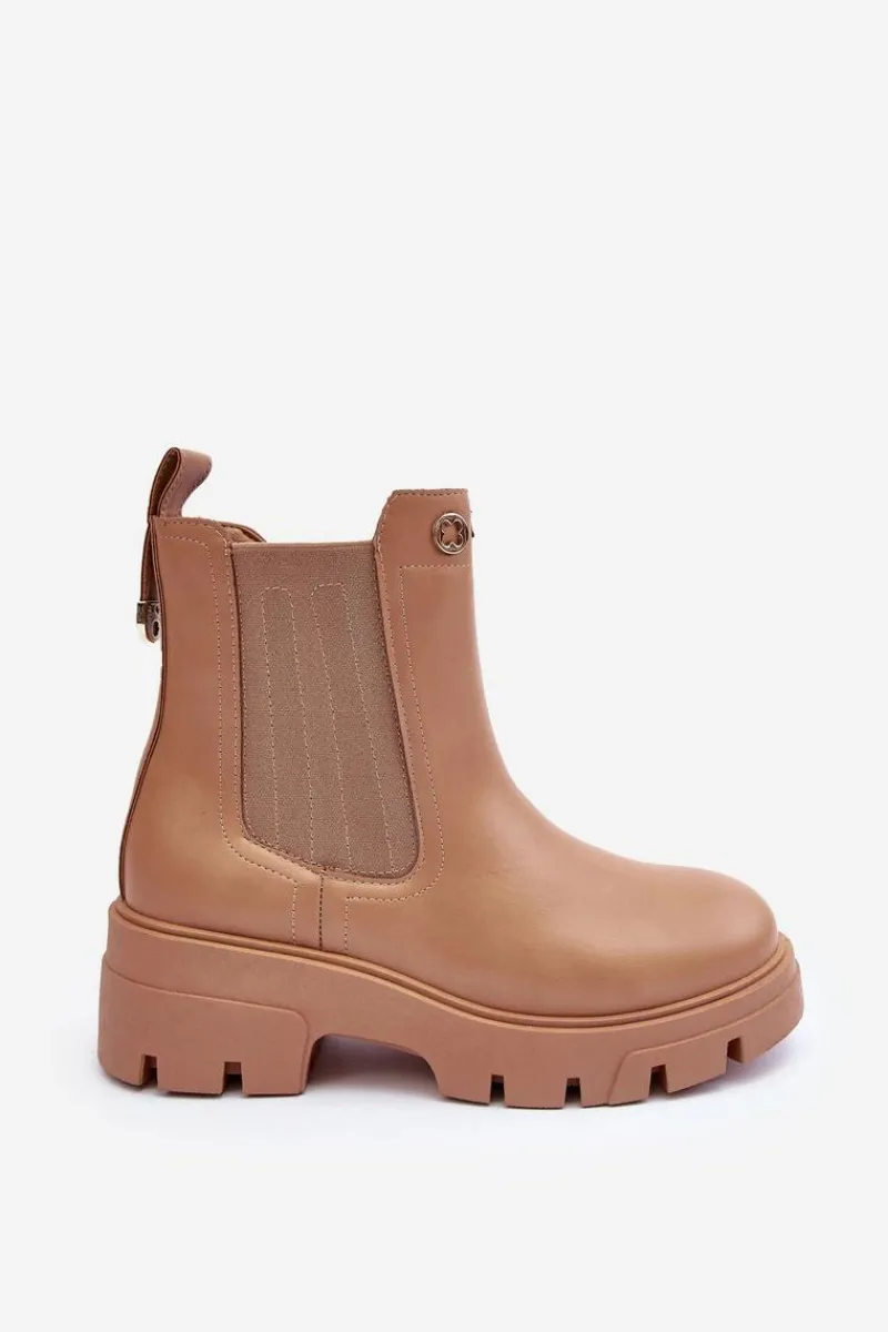 Botki Ocieplane|Brązowe I Beżowe Botki>Boto Sztyblety Botki Damskie Skórzane Z Ozdobami Beżowe Lobb Beżowy