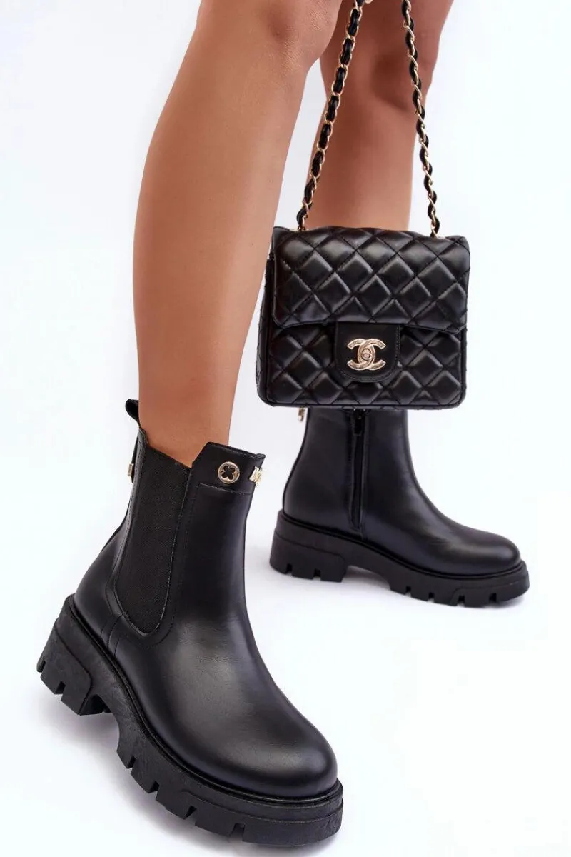 Outlet Sztyblety Botki Damskie Skórzane Z Ozdobami Czarne Lobb Damskie Brązowe I Beżowe Botki|Botki Płaskie