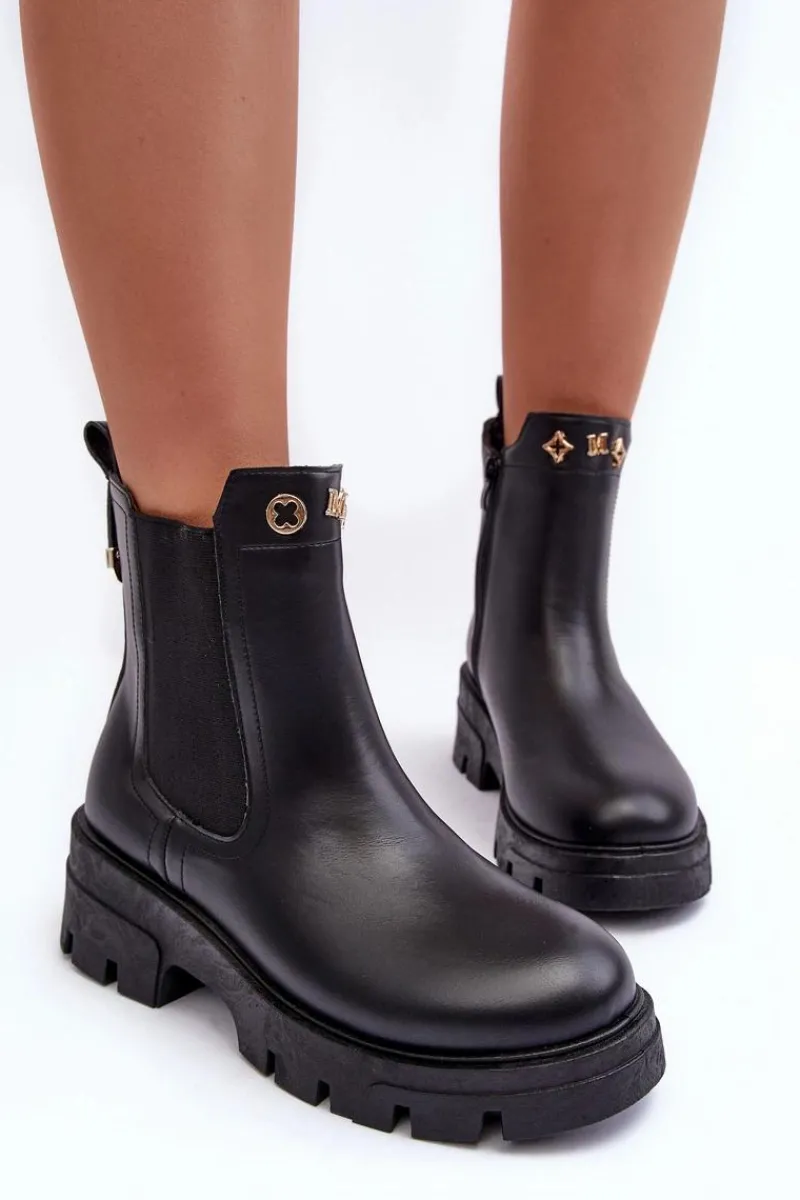 Outlet Sztyblety Botki Damskie Skórzane Z Ozdobami Czarne Lobb Damskie Brązowe I Beżowe Botki|Botki Płaskie