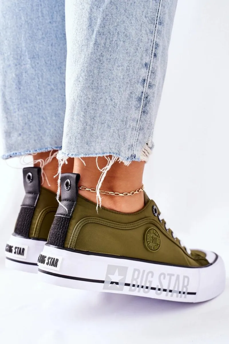 Outlet Big Star Shoes Tenisówki Na Platformie BIG STAR II274024 Khaki