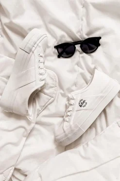 Trampki Damskie Niskie></noscript>Lee Cooper Tenisówki Na Platformie LCW-22-31-0837L Białe