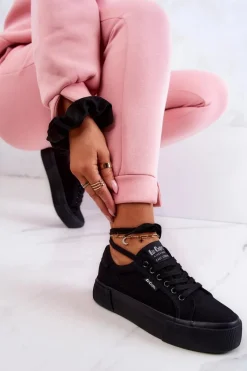 Online Lee Cooper Tenisówki Na Platformie LCW-22-31-0885L Czarne