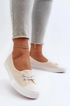 Outlet Lee Cooper Tenisówki Trampki Damskie LCW-24-31-2728 Beżowe