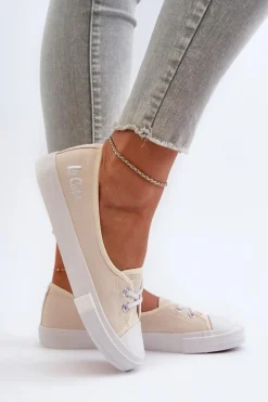Outlet Lee Cooper Tenisówki Trampki Damskie LCW-24-31-2728 Beżowe
