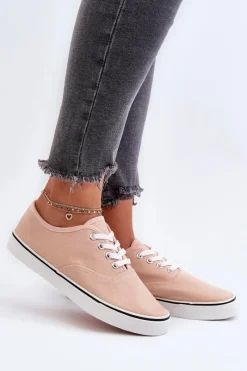 Trampki Damskie Niskie></noscript>Boto Tenisówki Trampki Damskie Klasyczne Różowe Olvali