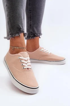 Trampki Damskie Niskie></noscript>Boto Tenisówki Trampki Damskie Klasyczne Różowe Olvali