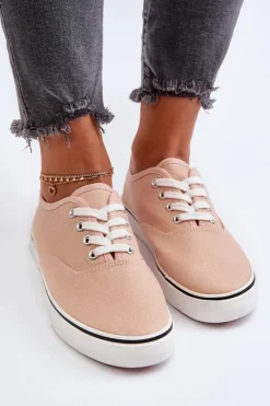 Trampki Damskie Niskie></noscript>Boto Tenisówki Trampki Damskie Klasyczne Różowe Olvali