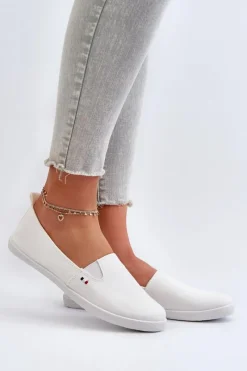 Online Tenisówki Trampki Slip-On Damskie Białe Adrancia Damskie Trampki Damskie Slip-On|Trampki Damskie Niskie