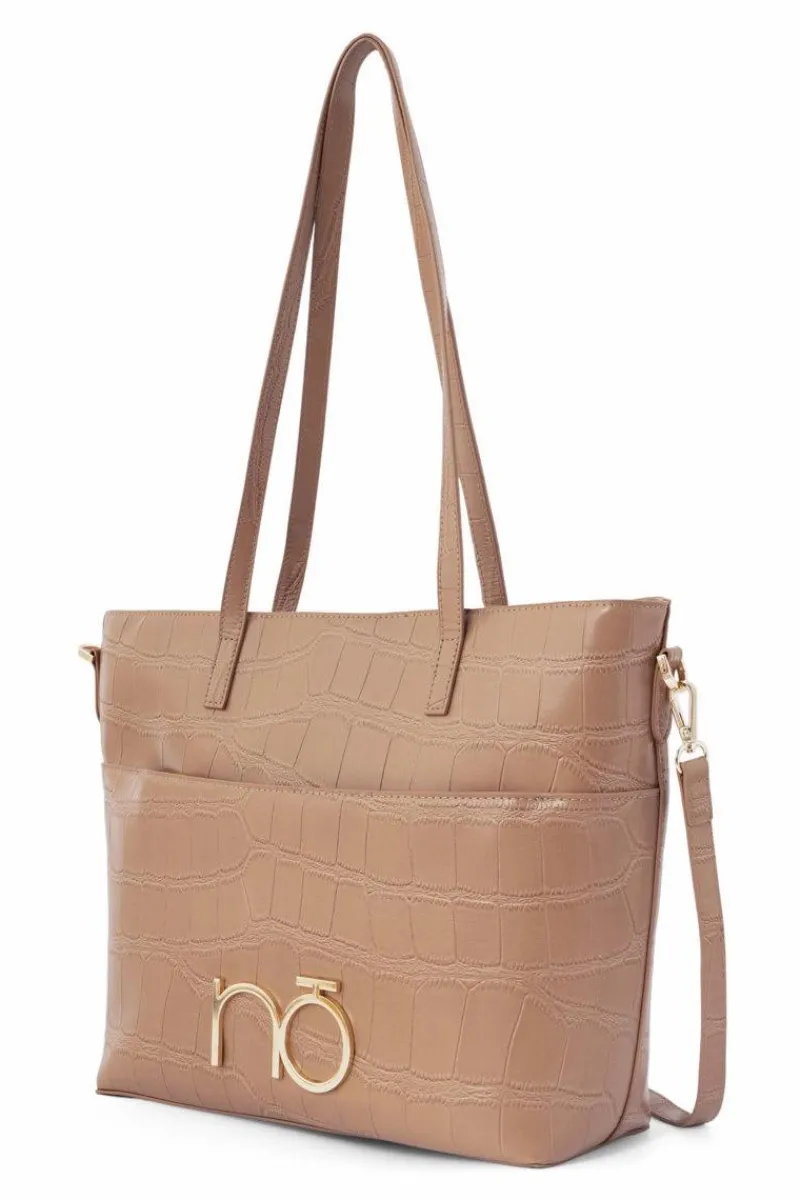 Online Torba Shopper L3490-C015 Beżowa Torebki Nobo|Torebki Klasyczne