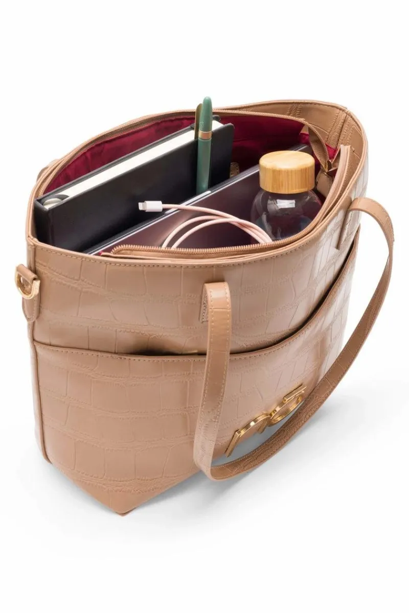 Online Torba Shopper L3490-C015 Beżowa Torebki Nobo|Torebki Klasyczne