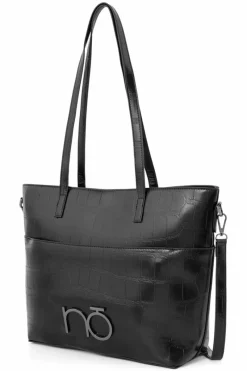 Online Torba Shopper L3490-C020 Czarna Torebki Nobo|Torebki Klasyczne