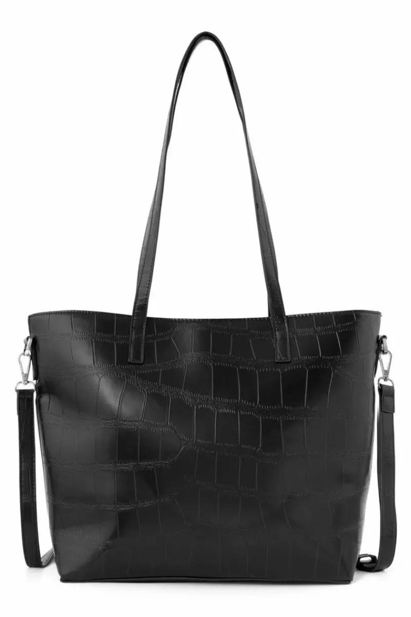 Online Torba Shopper L3490-C020 Czarna Torebki Nobo|Torebki Klasyczne