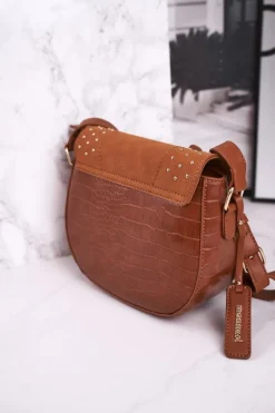 Clearance Monnari Torebka Damska Listonoszka BAG4250-017 Brązowa Zamsz