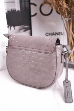 Torebki Monnari|Listonoszki></noscript>Monnari Torebka Damska Listonoszka BAG4250-019 Szara Zamsz