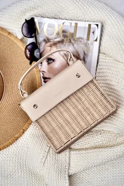 Hot Torebka Damska Beżowa Kuferek BAG3660-015 Torebki Monnari|Torebki Kuferki