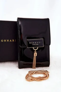 Best Torebka Damska Lakierowana BAG5130-M20 Czarna Torebki Monnari|Listonoszki