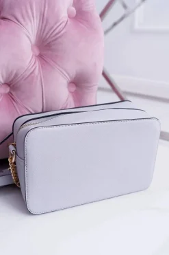 Clearance Boto Torebka Damska Na Ramię Ze Złotym Łańcuszkiem Szara