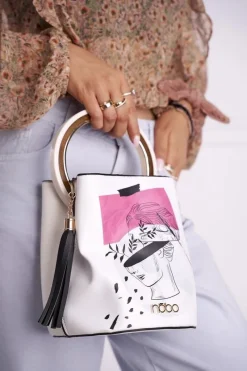 New Nobo Torebka Damska Biały Kuferek NBAG-I2690-CM00