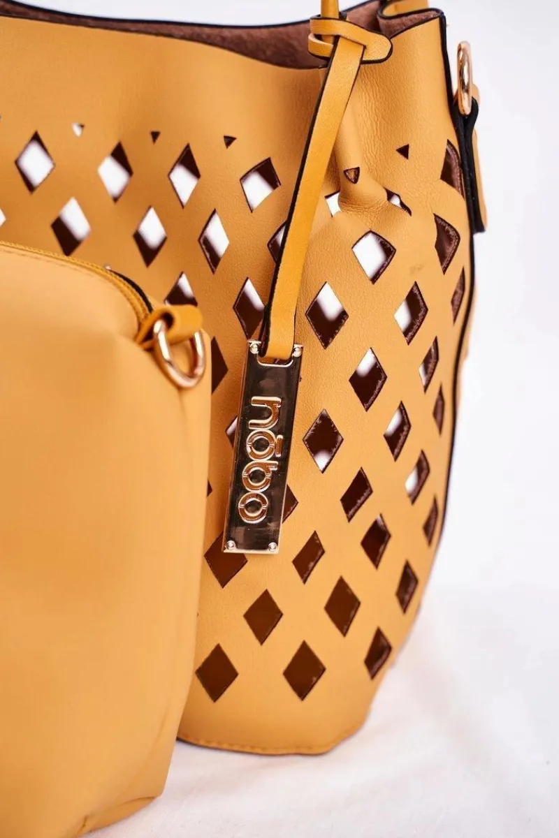 Discount Torebka Damska Klasyczna Shopper Musztardowa NBAG-I3690-C002 Torebki Nobo|Torebki Klasyczne