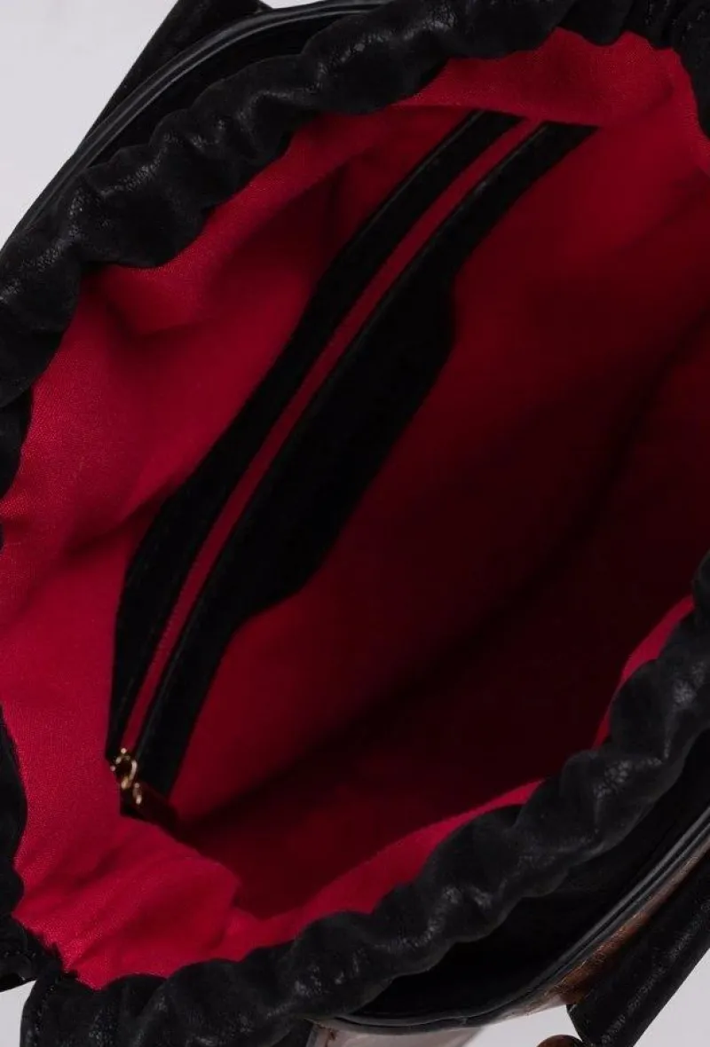 Best Monnari Torebka Damska Okrągła Brązowo Czarna BAG9340-017