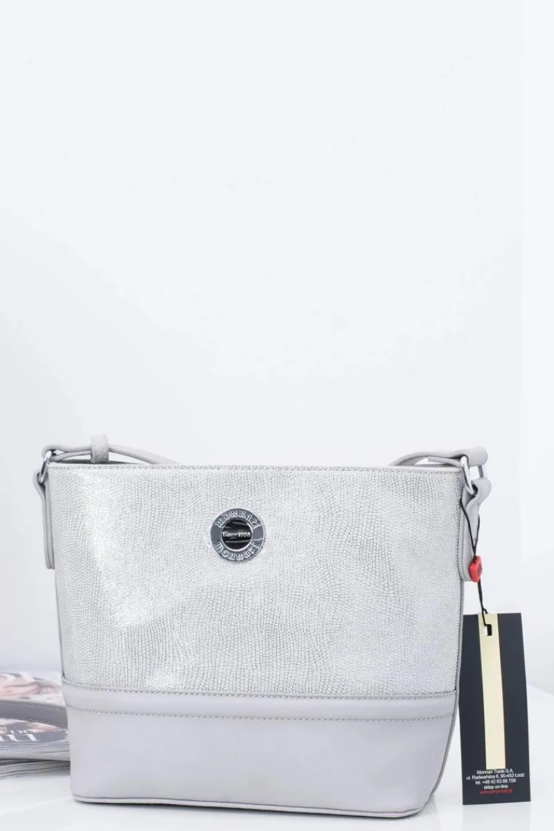 Discount Monnari Torebka Damska Srebrno Szara Listonoszka