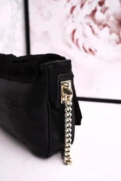 Discount Boto Torebka Kopertówka Z Zamszową Plecionką LAURA BIAGGI Czarna