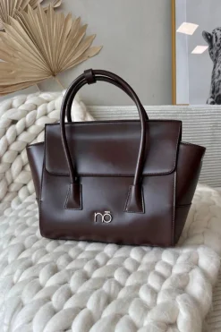 Outlet Torebka Kuferek BAG5810-M17 Czekoladowa Torebki Nobo|Torebki Kuferki