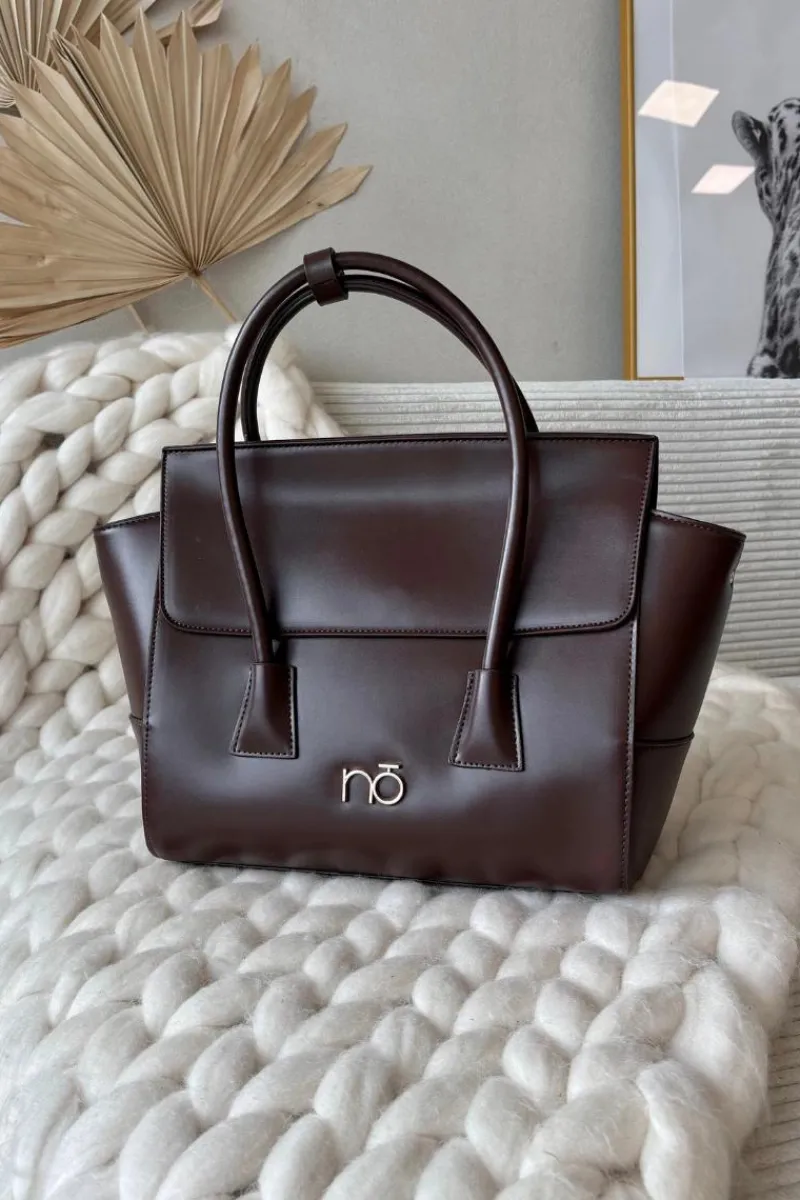 Outlet Torebka Kuferek BAG5810-M17 Czekoladowa Torebki Nobo|Torebki Kuferki