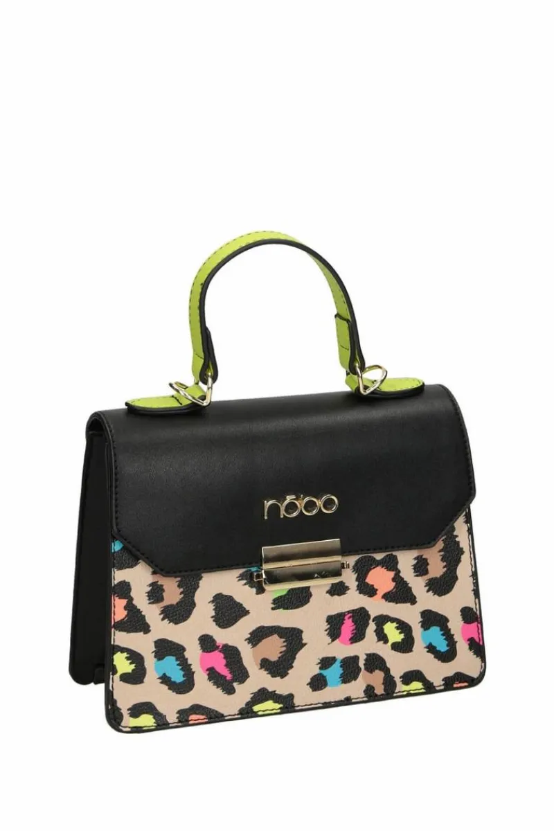 Torebki Nobo|Torebki Kuferki>Nobo Torebka Kuferek M1470-CM15 Czarno-Beżowa