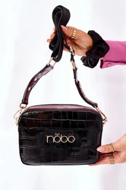 Nobo Torebka Kuferek NBAG-L1740-CM20 Czarno Szara