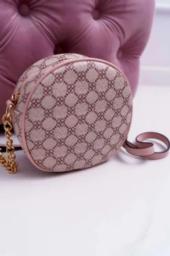 Best Boto Torebka Kuferek Okrągły Różowa