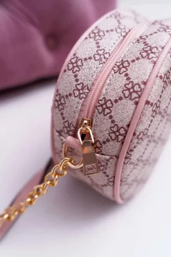 Best Boto Torebka Kuferek Okrągły Różowa