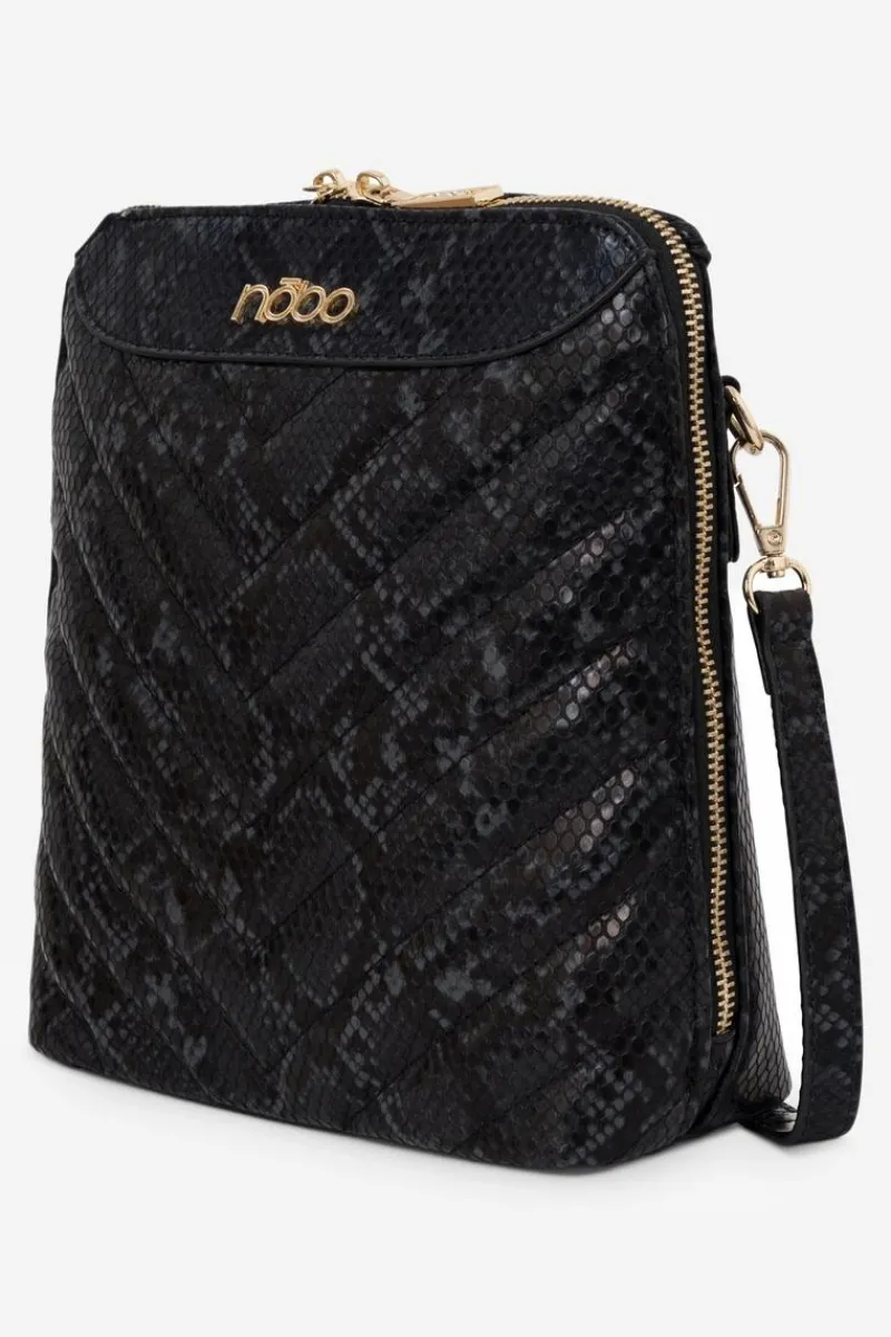 New Nobo Torebka Kuferek Zwierzęcy Wzór NBAG-R3200-C019 Ciemnoszara