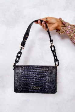 Torebki Nobo|Listonoszki>Nobo Torebka Listonoszka Wężowa M0110-C020 Czarna
