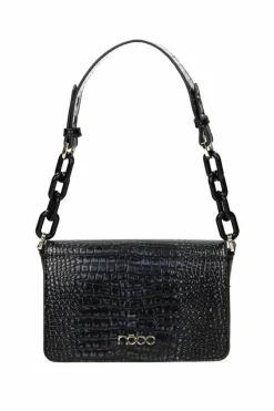 Torebki Nobo|Listonoszki>Nobo Torebka Listonoszka Wężowa M0110-C020 Czarna