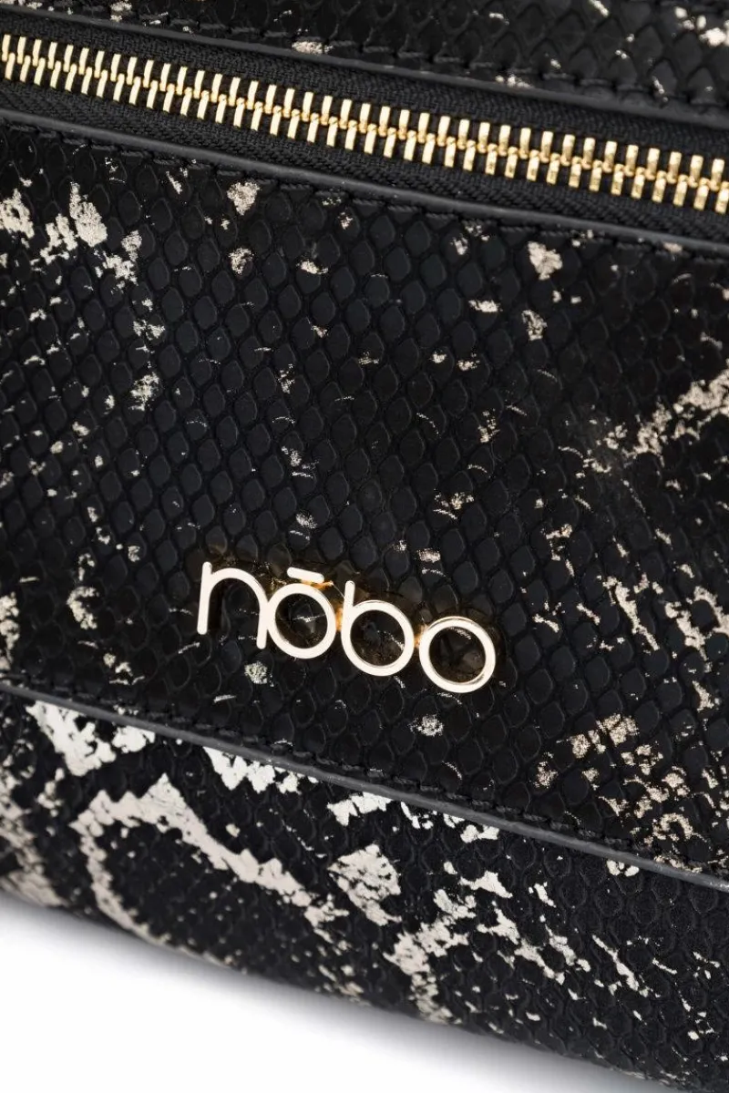 Torebki Nobo|Listonoszki>Nobo Torebka Listonoszka Wężowy Wzór N1330-CM23 Czarno-Złota