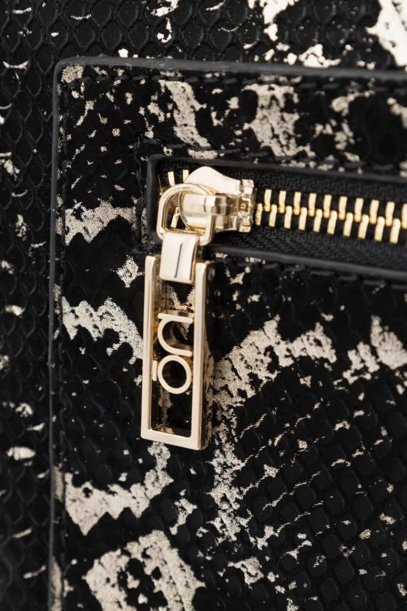 Torebki Nobo|Listonoszki>Nobo Torebka Listonoszka Wężowy Wzór N1330-CM23 Czarno-Złota