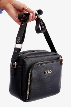 Torebki Nobo|Torebki Klasyczne>Nobo Torebka Listonoszka Z Eko Skóry BAGP990-K020 Czarna