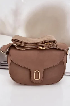 Torebki Klasyczne|Listonoszki>Boto Torebka Listonoszka Z Eko Skóry Ciemnobeżowa Samriddhi