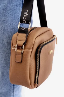 Online Torebka Listonoszka Z Eko Skóry BAGP990-K015 Brązowa Torebki Nobo|Torebki Klasyczne