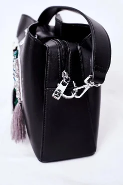 Outlet Torebka Listonoszka Z Frędzlami K2980 Czarna Torebki Nobo|Torebki Klasyczne