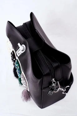 Outlet Torebka Listonoszka Z Frędzlami K2980 Czarna Torebki Nobo|Torebki Klasyczne