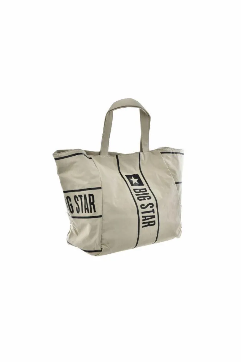 Torebka Materiałowa Big Star NN574055 Beżowa Torby Sportowe|Torebki Klasyczne