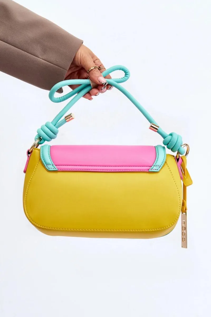 Outlet Torebka Na Ramię NBAG-P5000-C002 Żółto-Różowa Torebki Nobo|Torebki Kuferki