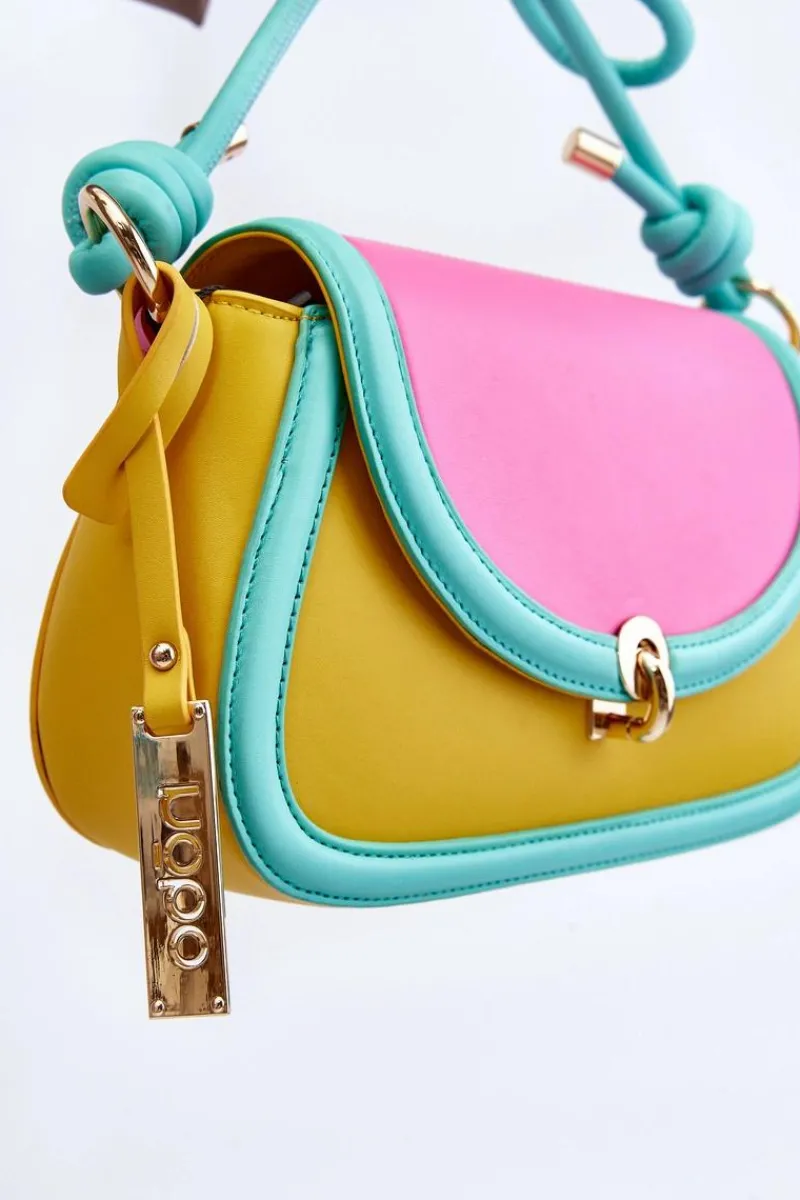 Outlet Torebka Na Ramię NBAG-P5000-C002 Żółto-Różowa Torebki Nobo|Torebki Kuferki