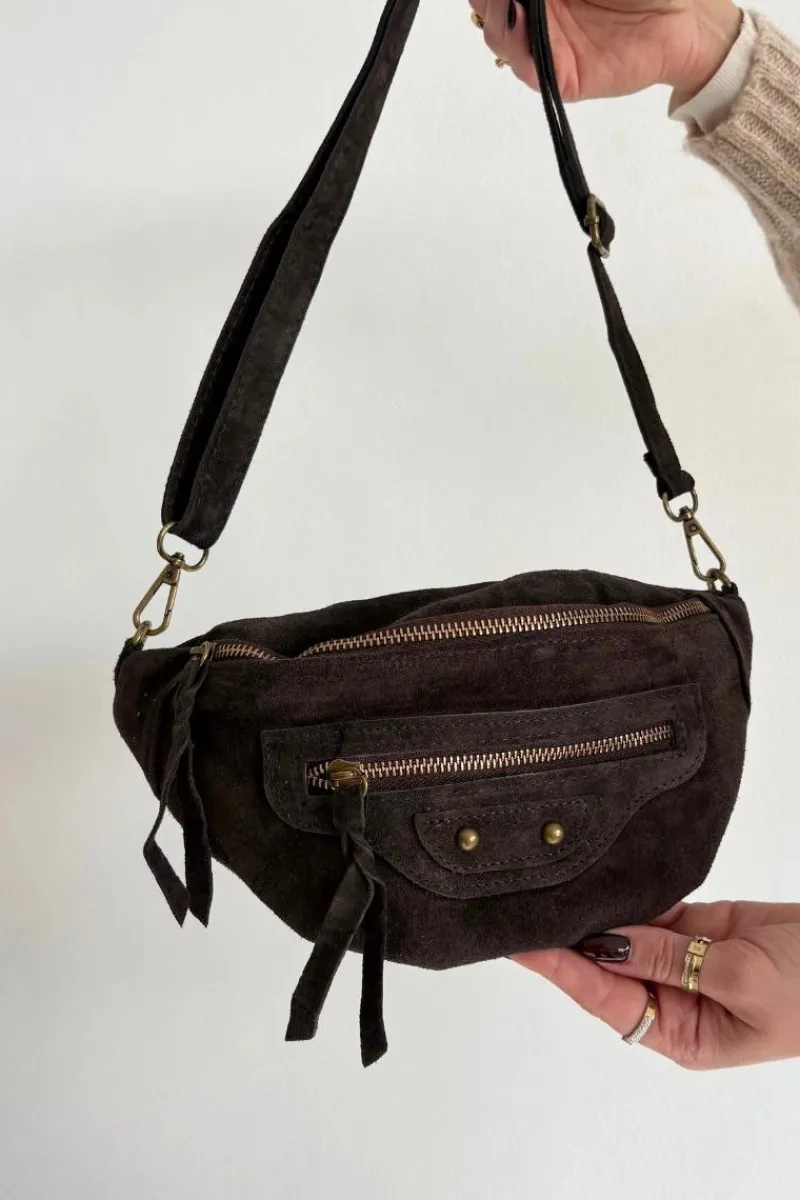 Nerki>Boto Torebka Nerka Z Naturalnego Zamszu Czekoladowa Romilly