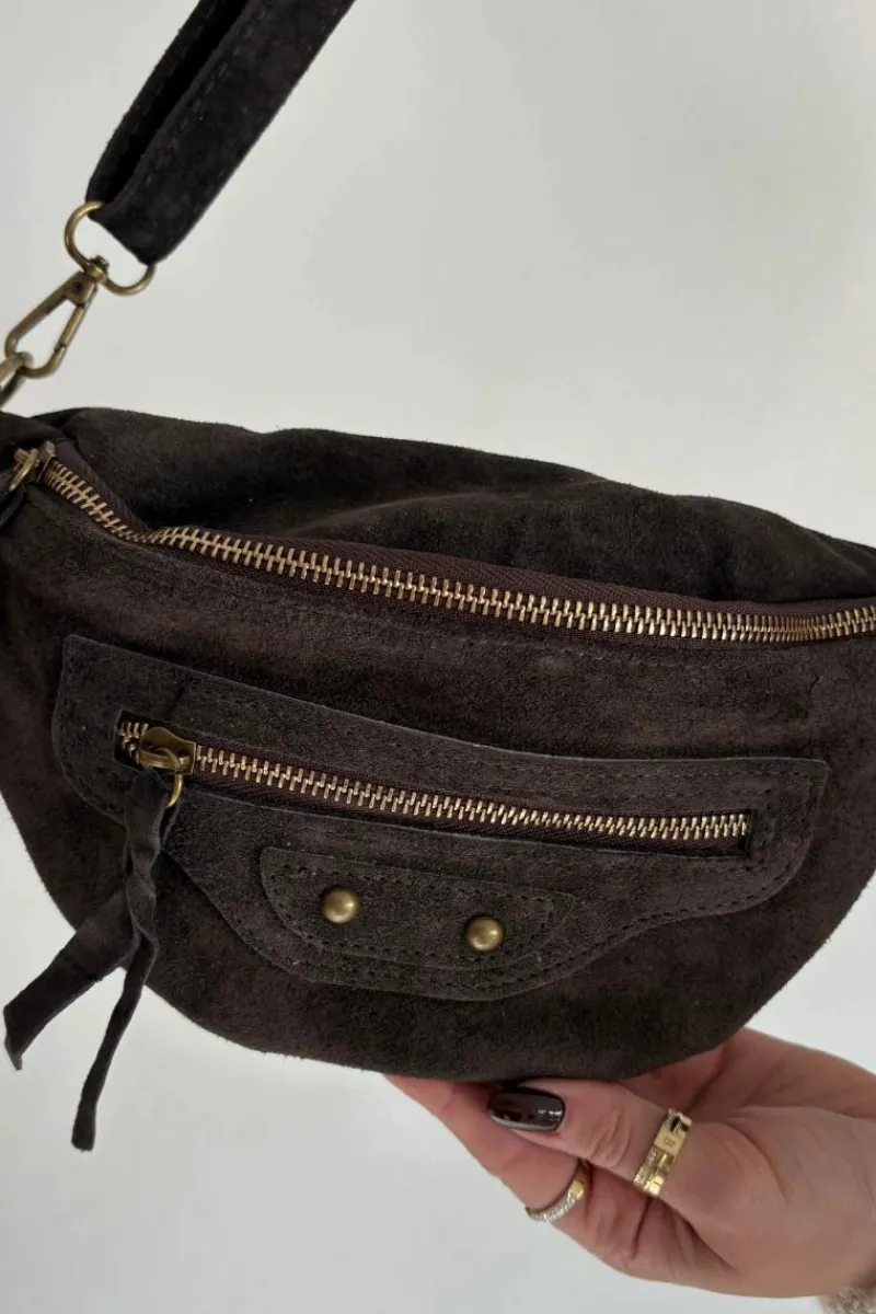 Nerki>Boto Torebka Nerka Z Naturalnego Zamszu Czekoladowa Romilly