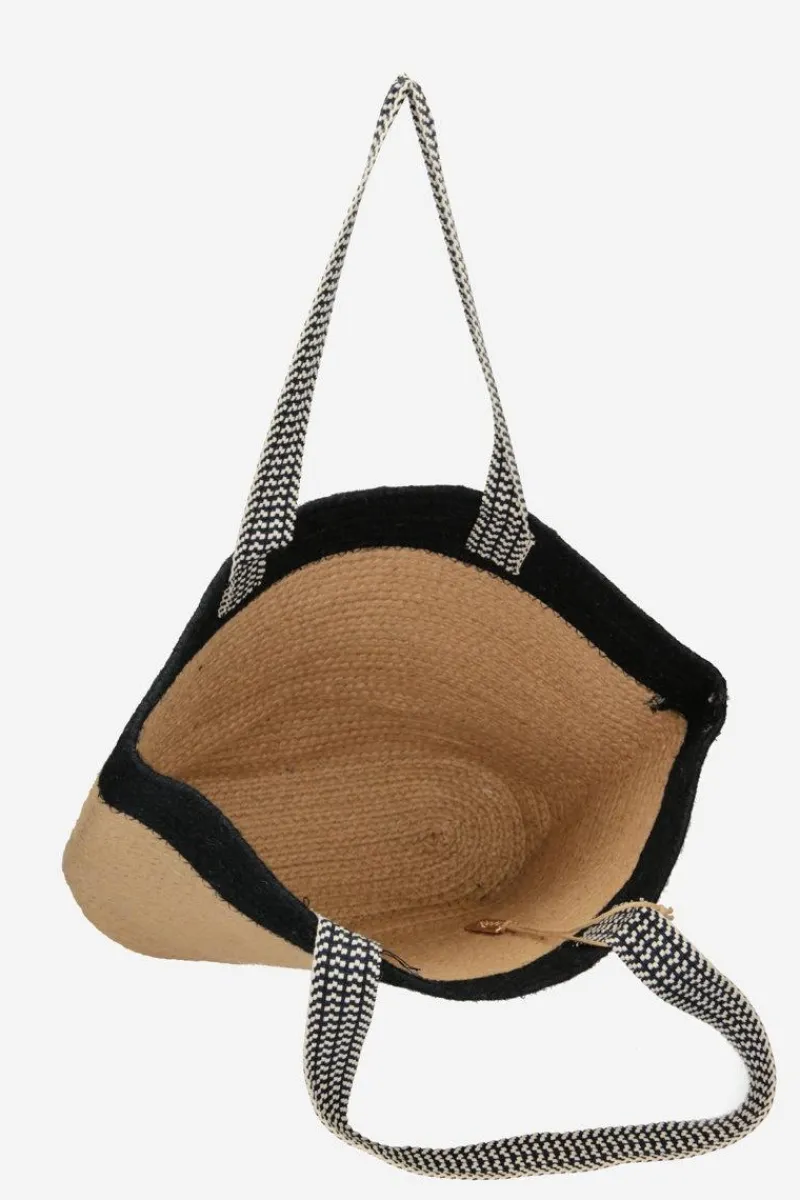 Torebki Plażowe|Torebki Nobo>Nobo Torebka Plażowa Koszyk XP0400-C020 Beżowo-Czarna